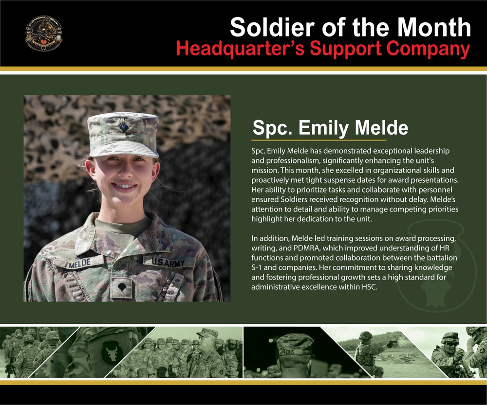 HHBN, 34ID Recognizes Soldier and NCO of the Month
