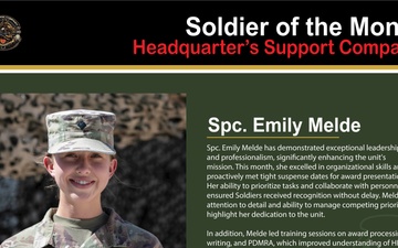HHBN, 34ID Recognizes Soldier and NCO of the Month