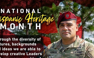 7th Special Forces Group (Airborne) National Hispanic Heritage Month Poster: Sgt. 1st Class Saul Fuentes