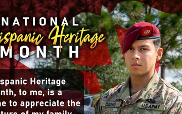 7th Special Forces Group (Airborne) National Hispanic Heritage Month Poster: Cpl. Alexis Osorio