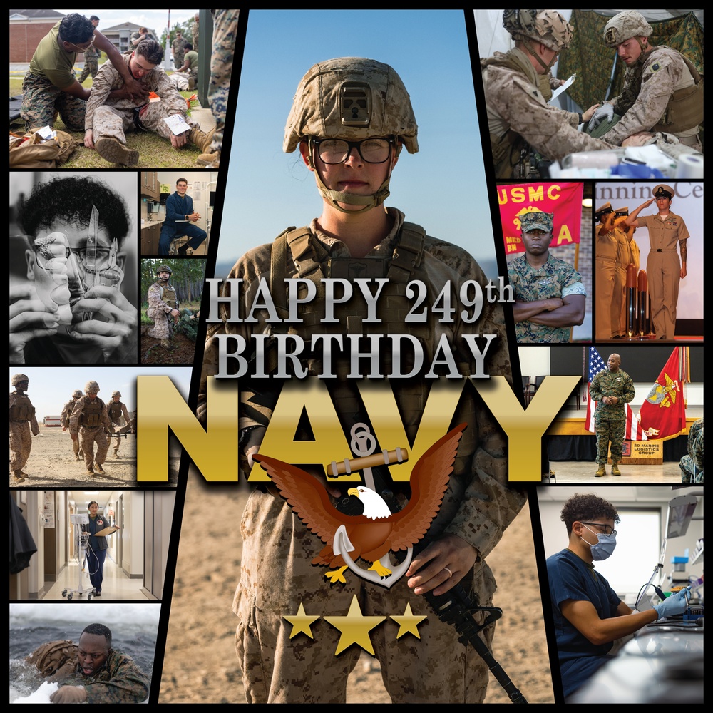 Navy 249th Birthday Graphic