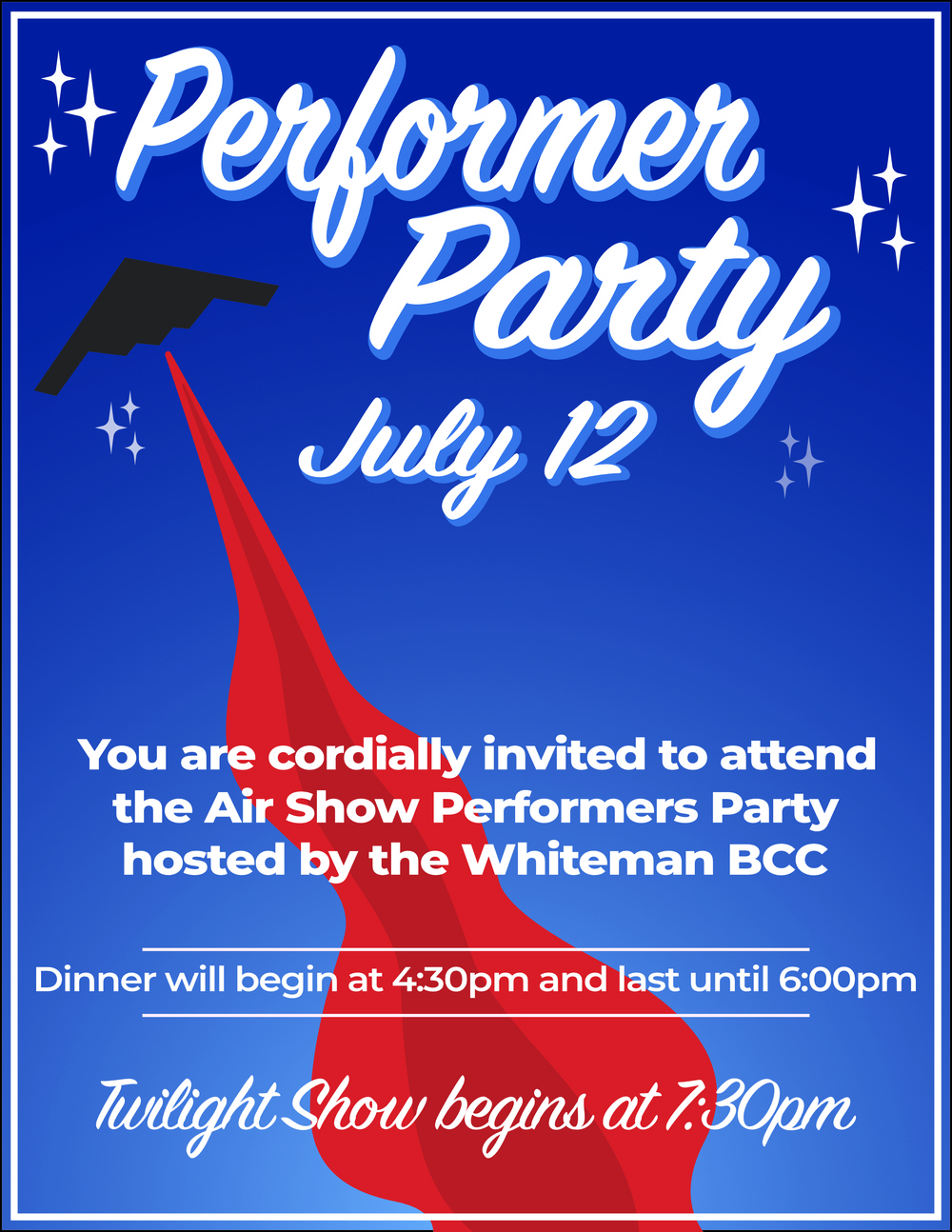 Wings Over Whiteman Performer Party