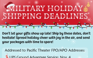 Military Holiday Shipping Deaslines