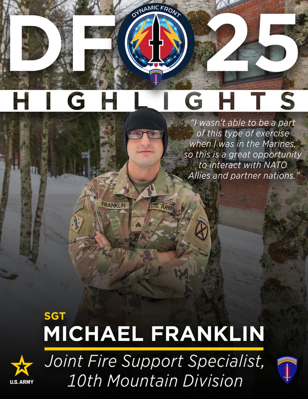 Dynamic Front 25 Highlight: Sgt. Michael Franklin