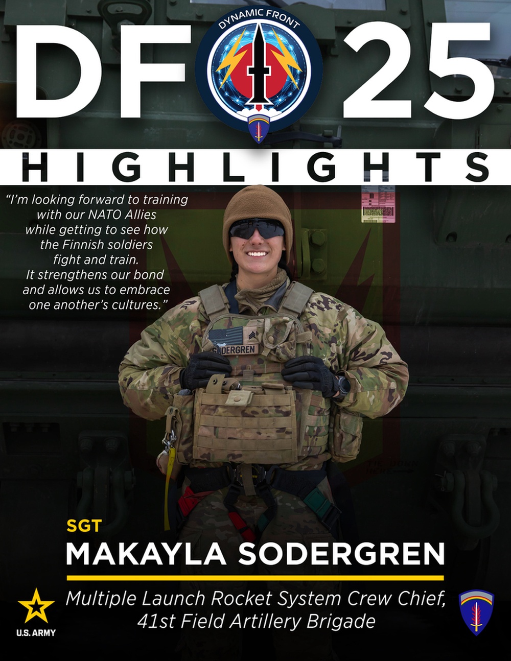 Dynamic Front 25 Highlight:  Sgt. Makayla Sodergren