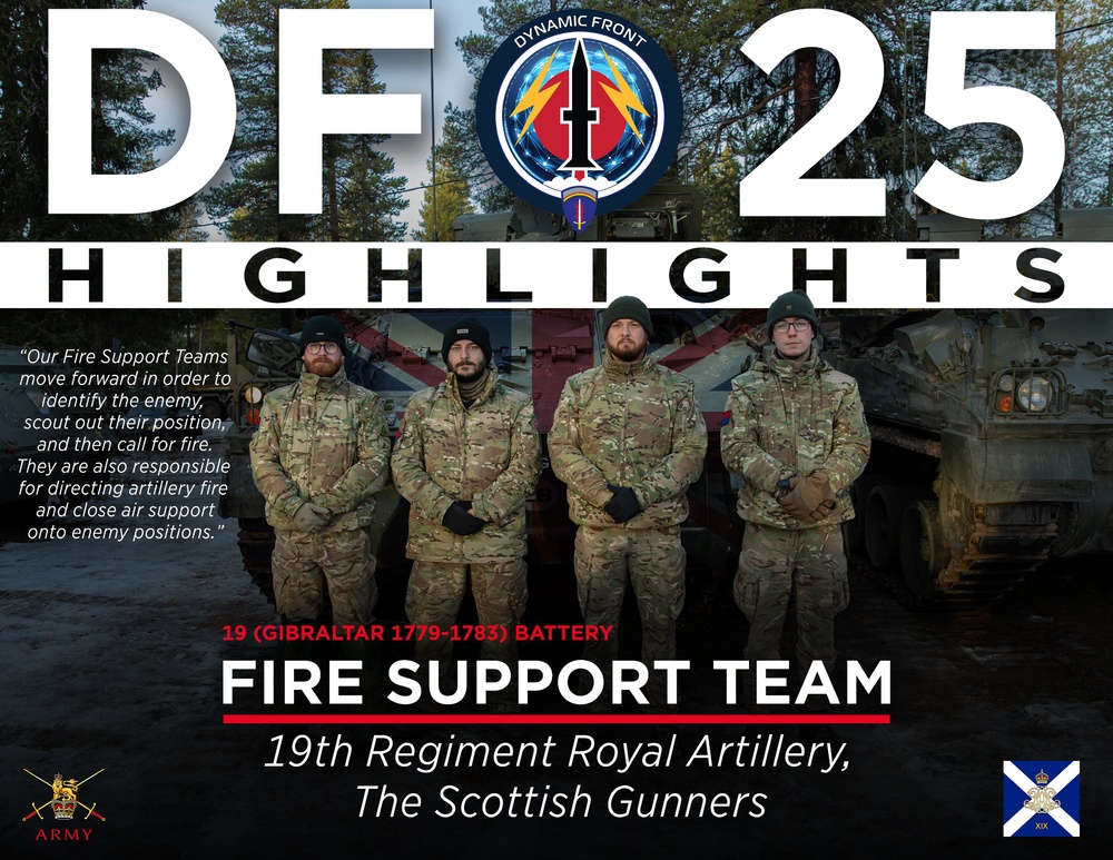 Dynamic Front 25 Highlight: British Army Fire Support Team