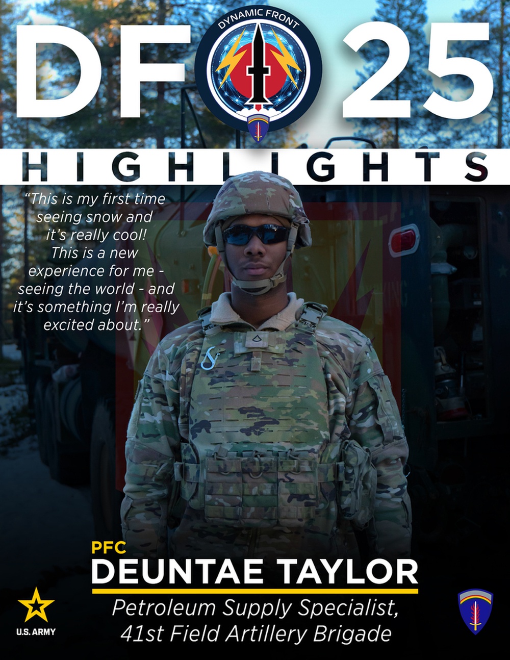 Dynamic Front 25 Highlight: Pfc. Deuntae Taylor