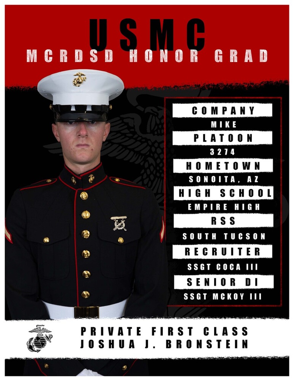 Mike Company Honor Graduate