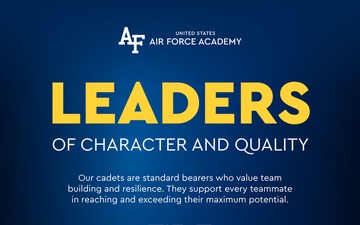 USAFA Leaders of Character and Quality Graphic