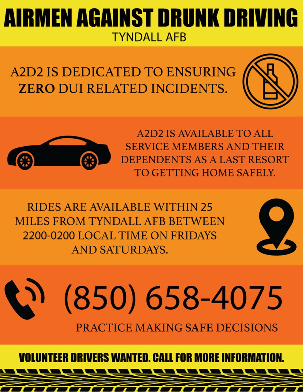 Airmen Against Drunk Driving Infographic