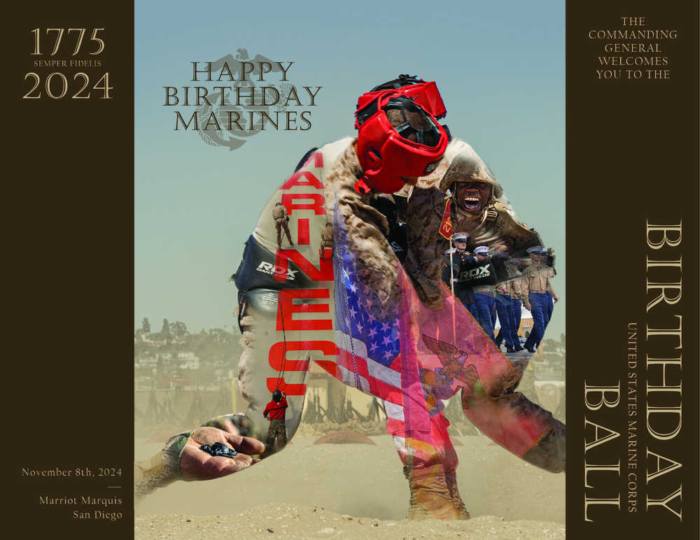 Marine Corps Recruit Depot San Diego 249th Birthday Ball Cover