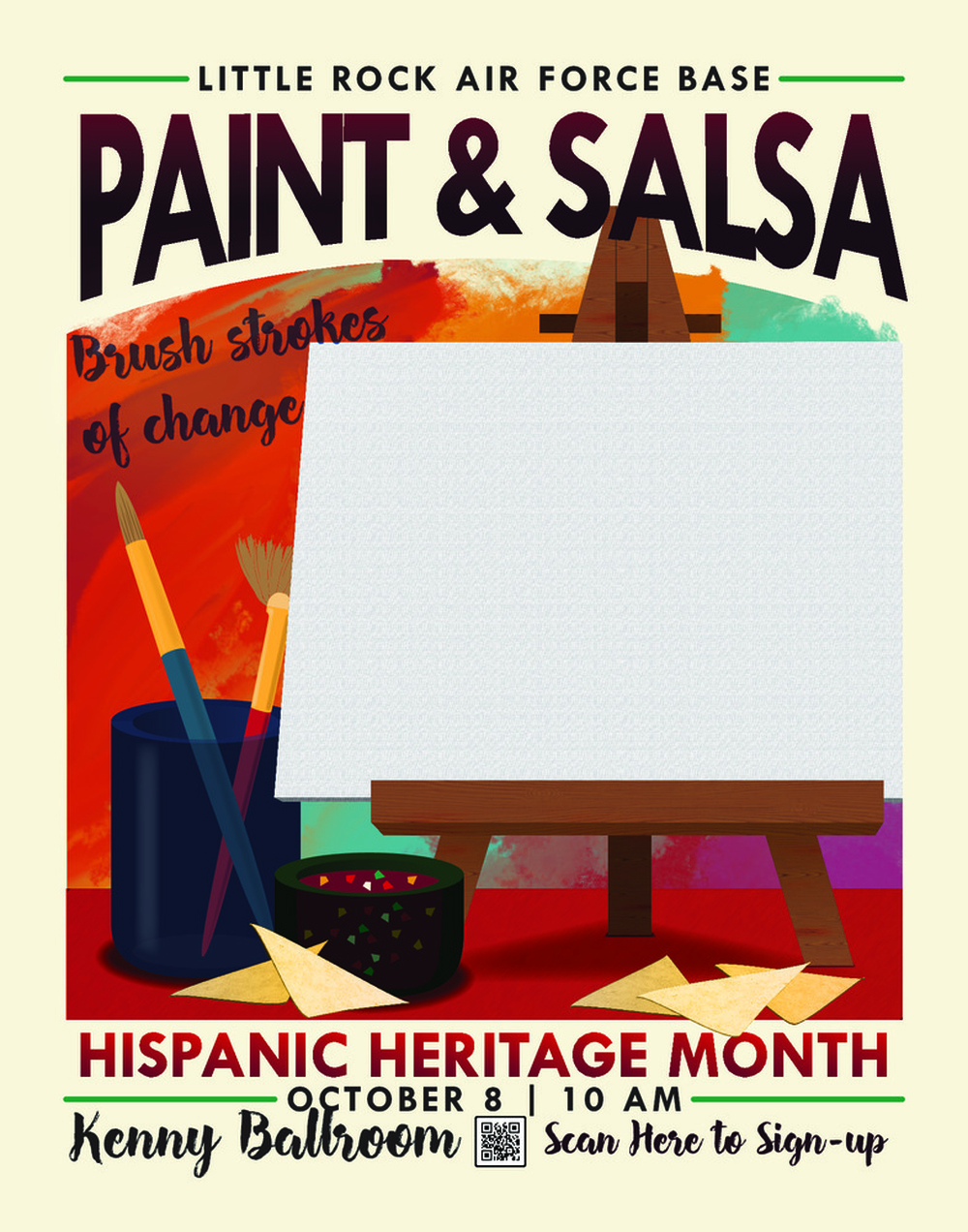 Little Rock AFB Celebrates Hispanic Heritage Month with Paint and Salsa