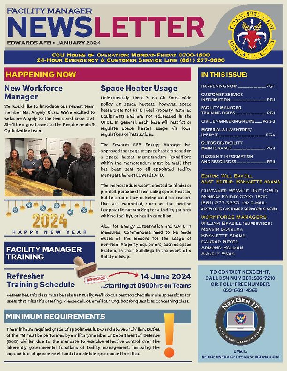 412th Civil Engineering Newsletter January 2023