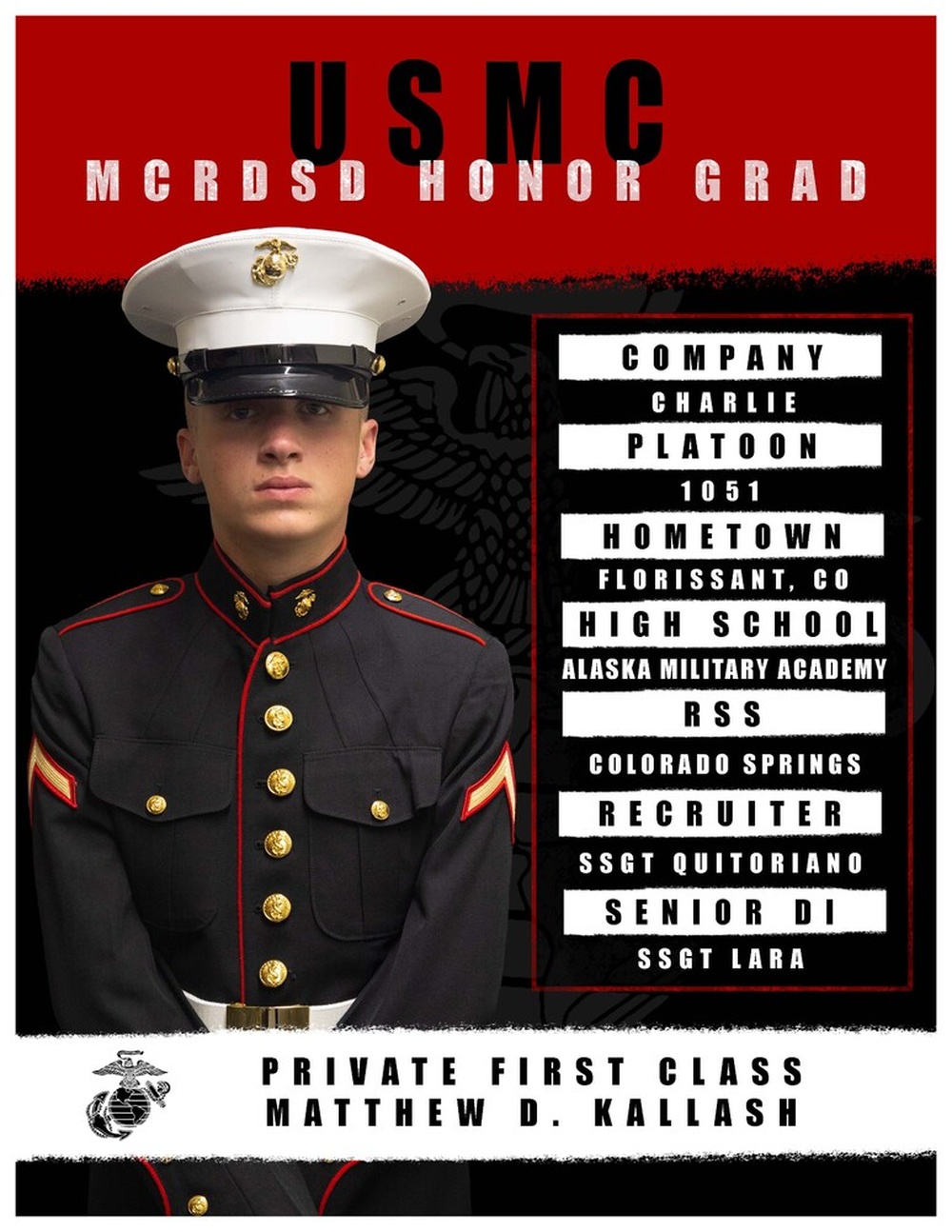 Charlie Company Honor Graduate