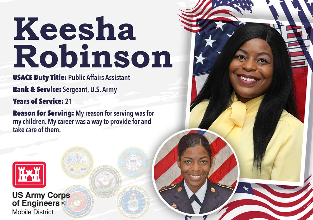 Veterans Day 2023 Post featuring Keesha Robinson