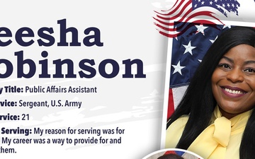 Veterans Day 2023 Post featuring Keesha Robinson