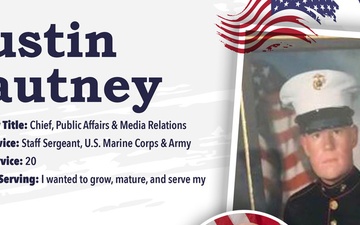 Veterans Day 2023 Post featuring Dustin Gautney