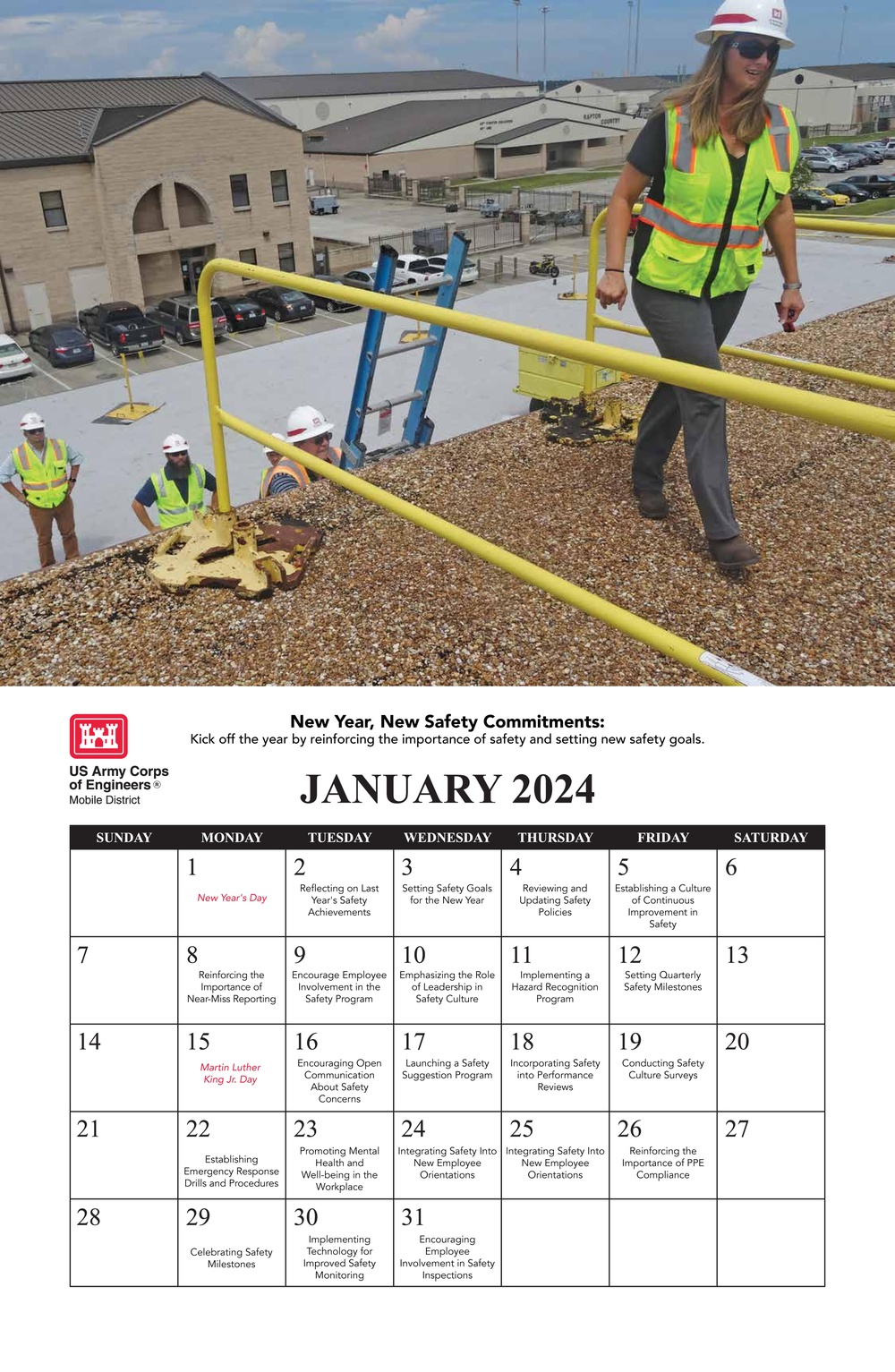 2024 Mobile District Safety Topic Calendar