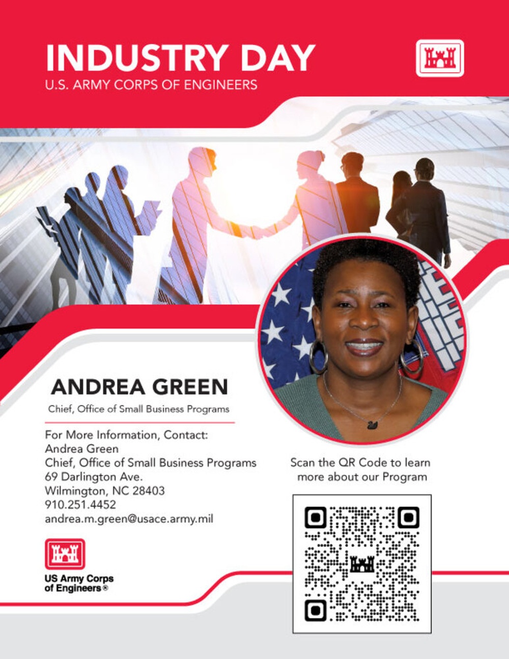 2024 Industry Day flyer featuring Andrea Green