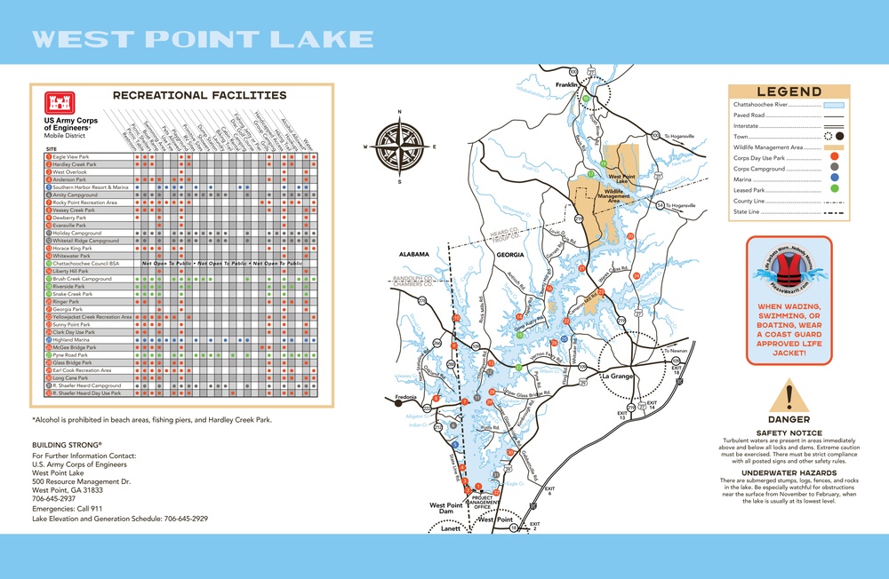 West Point Lake Map and Artwork