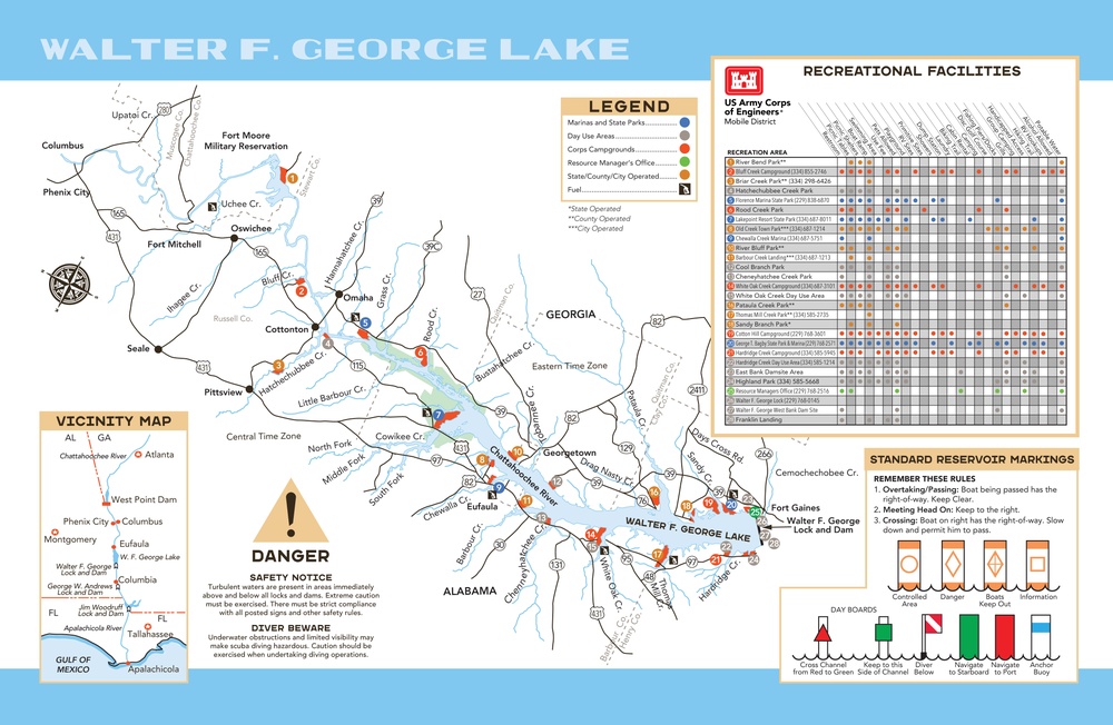 Walter F. George Lake Map and Artwork