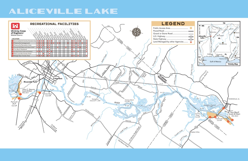 Aliceville Lake Map and Artwork