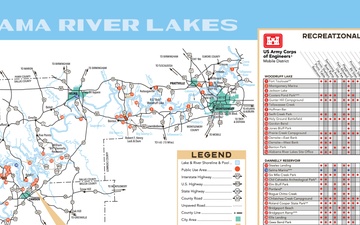 Alabama River Lakes Map and Artwork