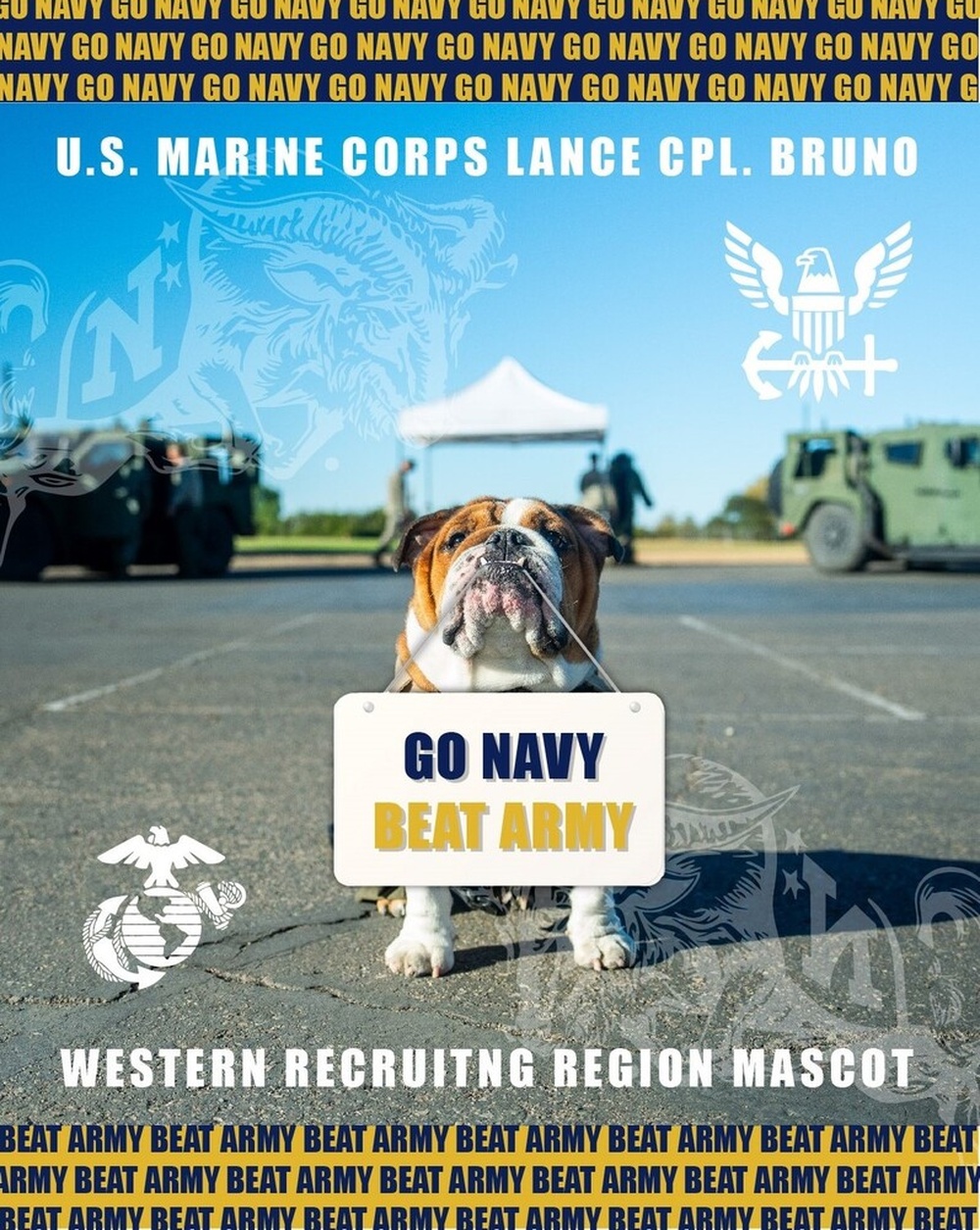 Lance Cpl. Bruno says Go Navy Beat Army