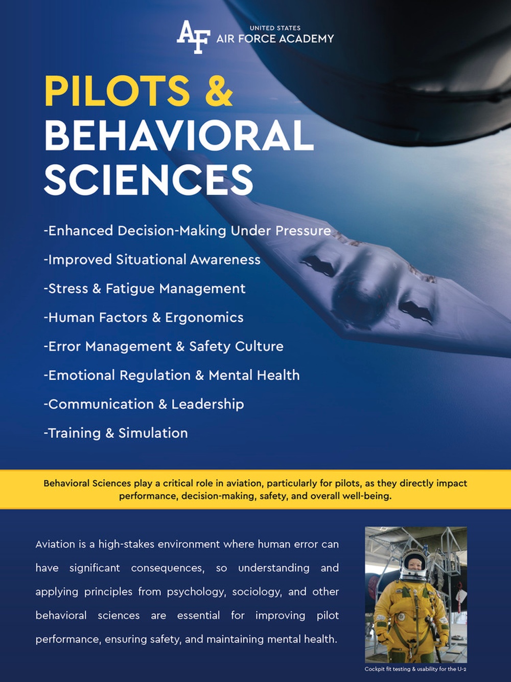 Pilots &amp; Behavioral Sciences Graphic