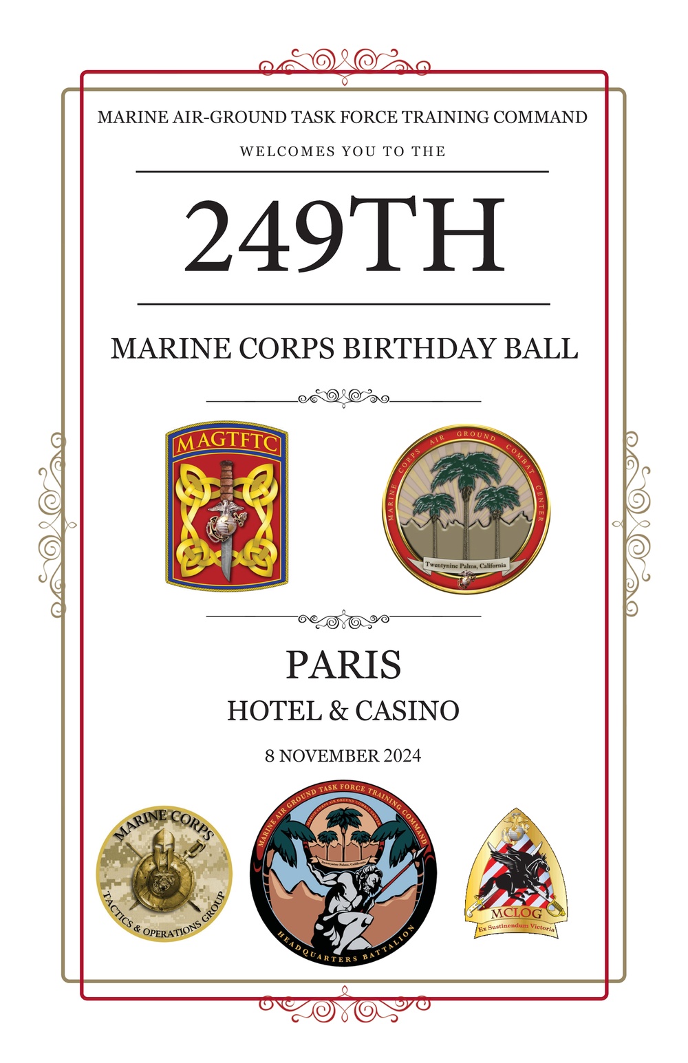 MAGTFTC celebrates 249th Marine Corps birthday