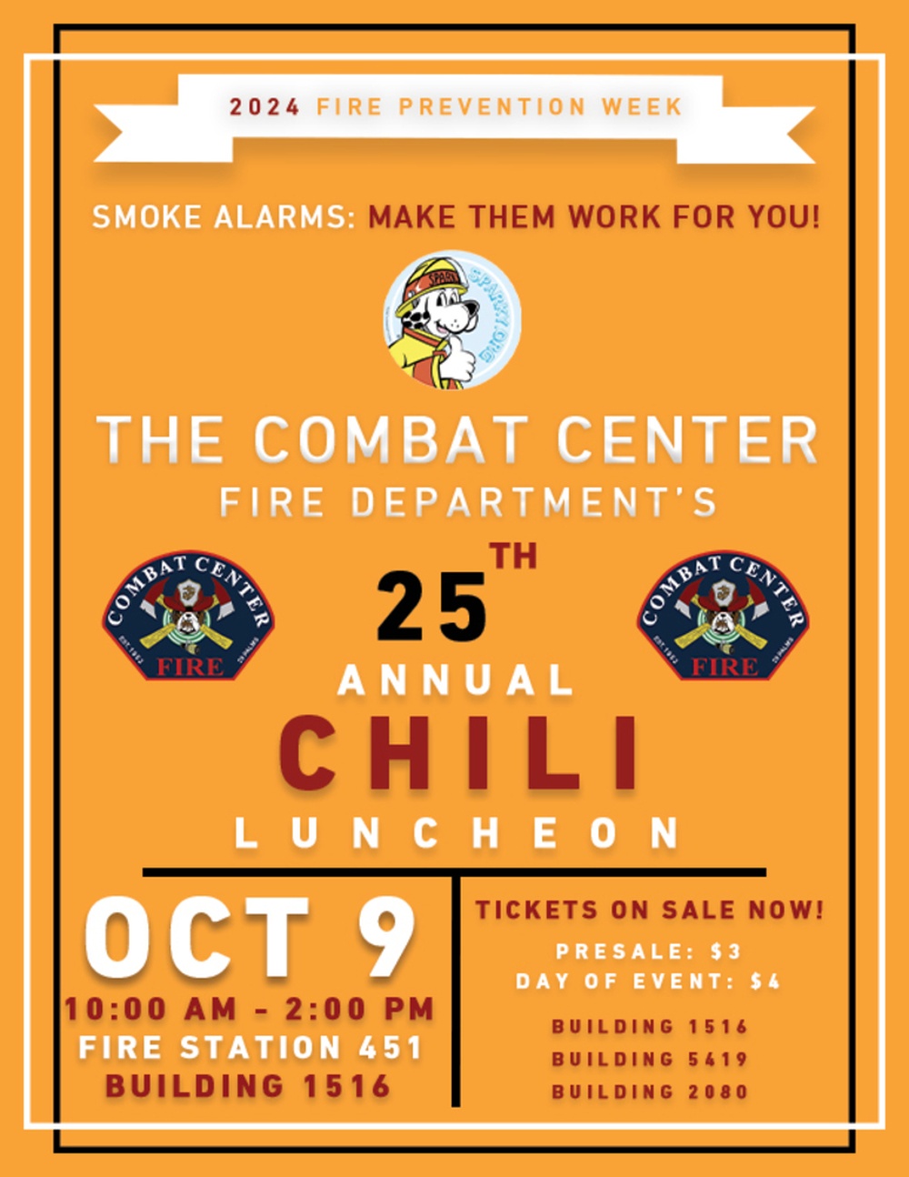 The Combat Center Fire Department hosts their 25th Annual Chili Luncheon