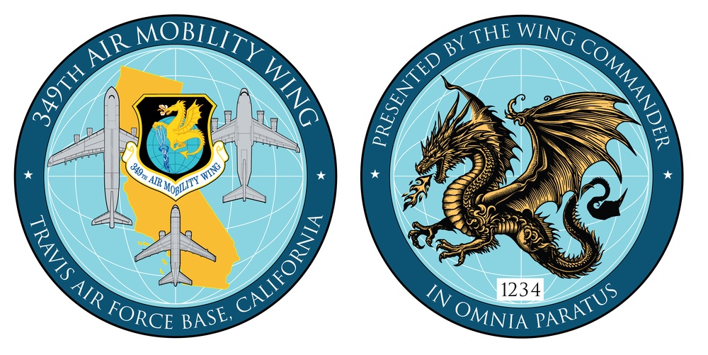 349th Air Mobility Wing Commander's Challenge Coin