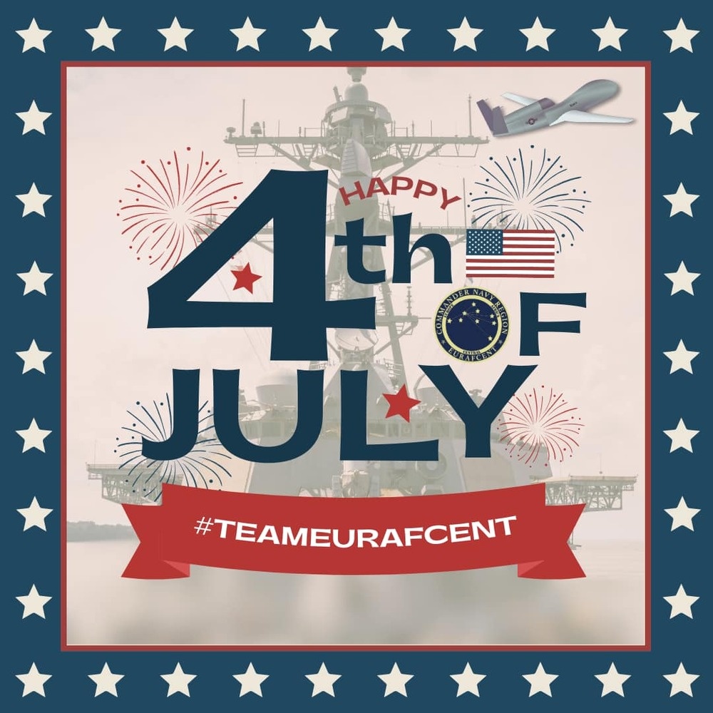 Navy Region Europe, Africa, Central (EURAFCENT) Fourth of July Graphic