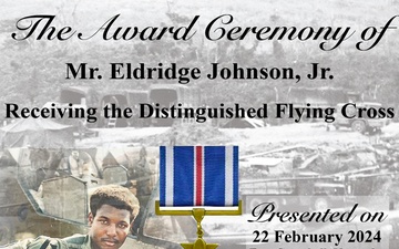 Trifold Cover Layout Design for Distinguished Flying Cross Ceremony