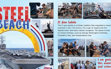 USS Ronald Reagan (CVN 76) celebrates Independence Day 2024 graphic