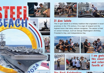 USS Ronald Reagan (CVN 76) celebrates Independence Day 2024 graphic