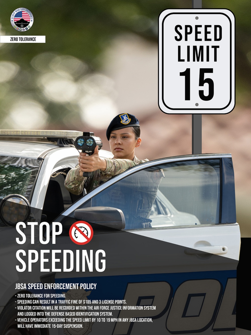 No speeding poster