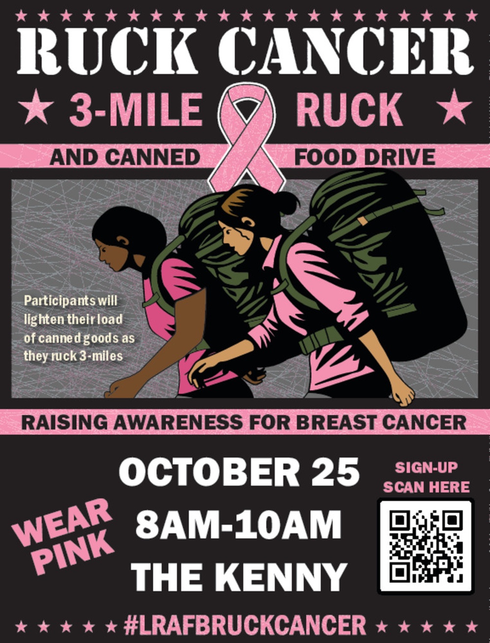 Little Rock AFB hosts Ruck Cancer event to support breast cancer awareness