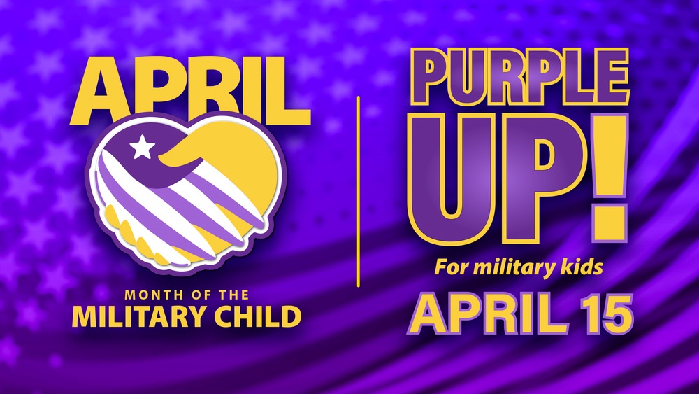 Month of the Military Child and Purple Up - social media