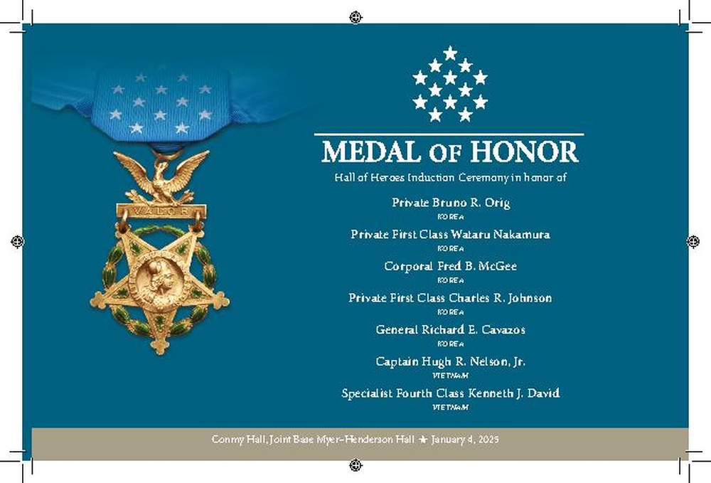 Medal of Honor Hall of Heroes Induction Ceremony, Jan. 4, 2025