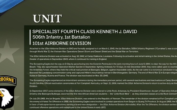 Medal of Honor - Specialist Fourth Class Kenneth J. David