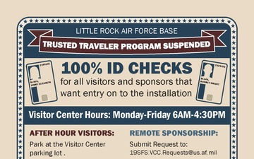 Little Rock AFB updates Trusted Traveler Program