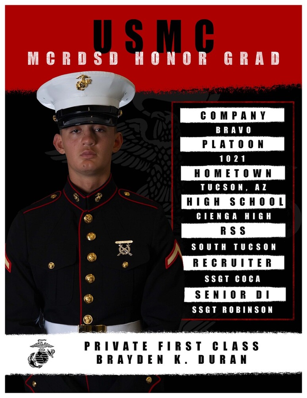 Bravo Company Honor Graduate