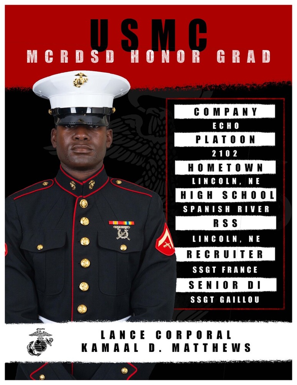 Echo Company Honor Grad Graphic