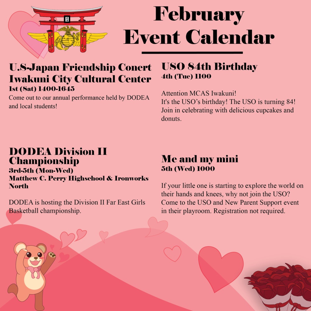 MCAS Iwakuni February Event Calendar