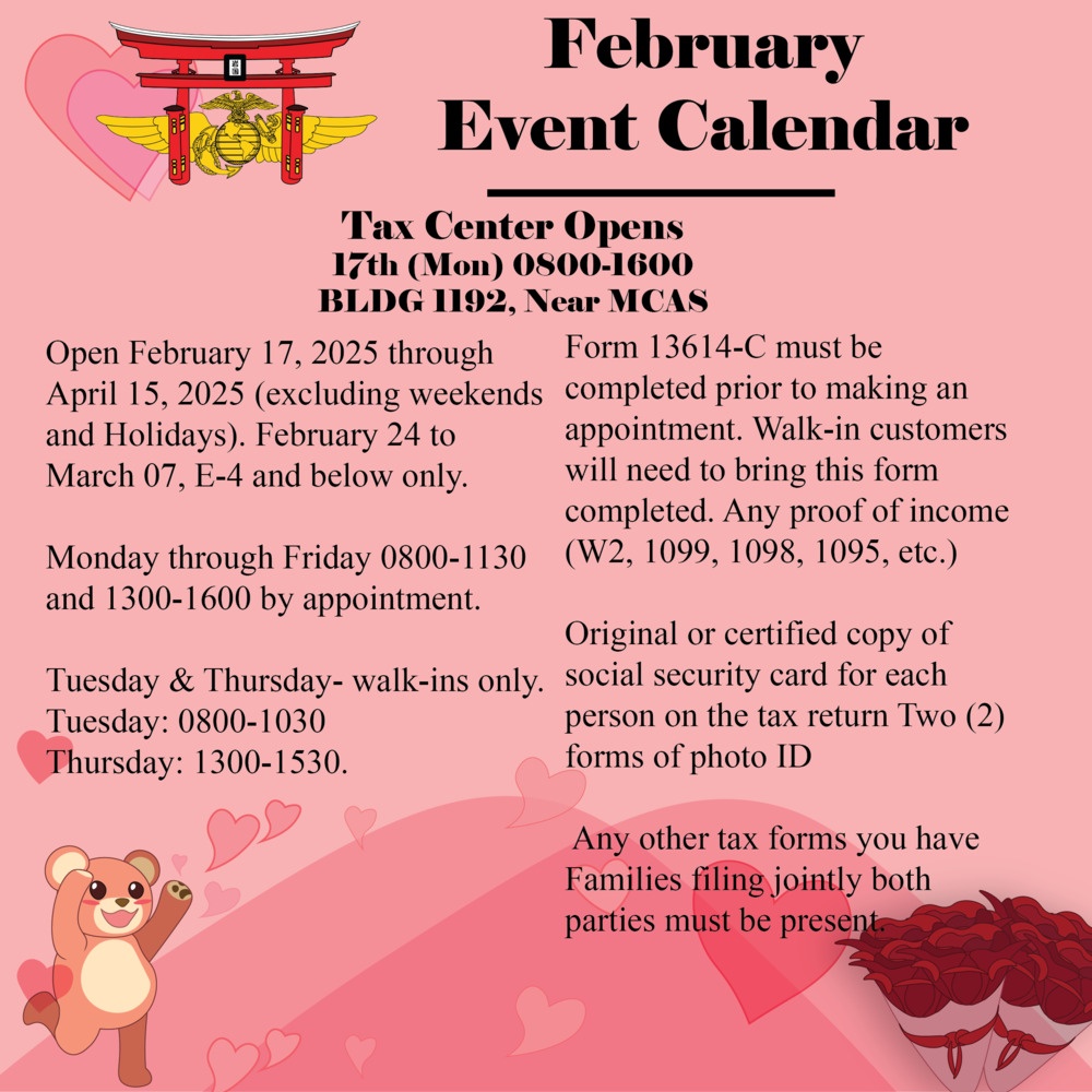 MCAS Iwakuni February Event Calendar