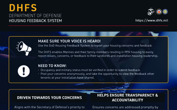 USMC DoD Housing Feedback System Flyer