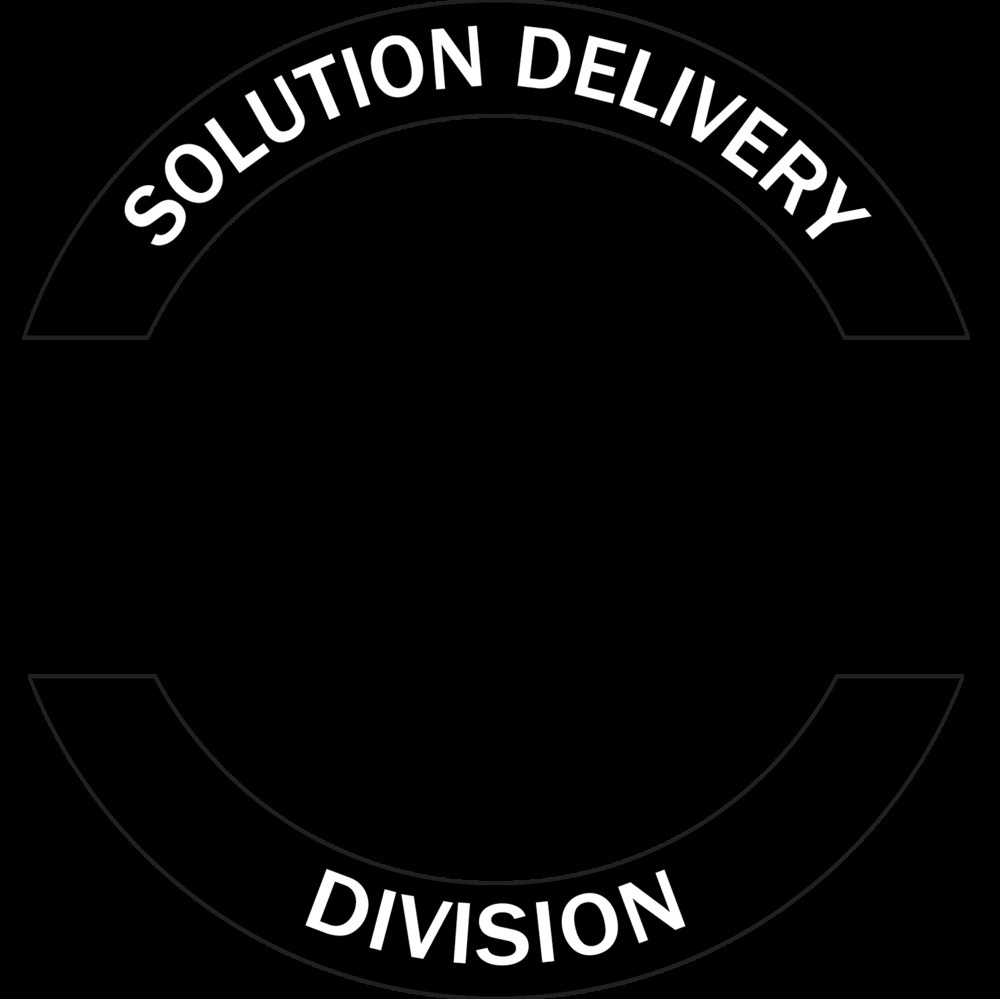 DHA Solution Delivery Division logo round black