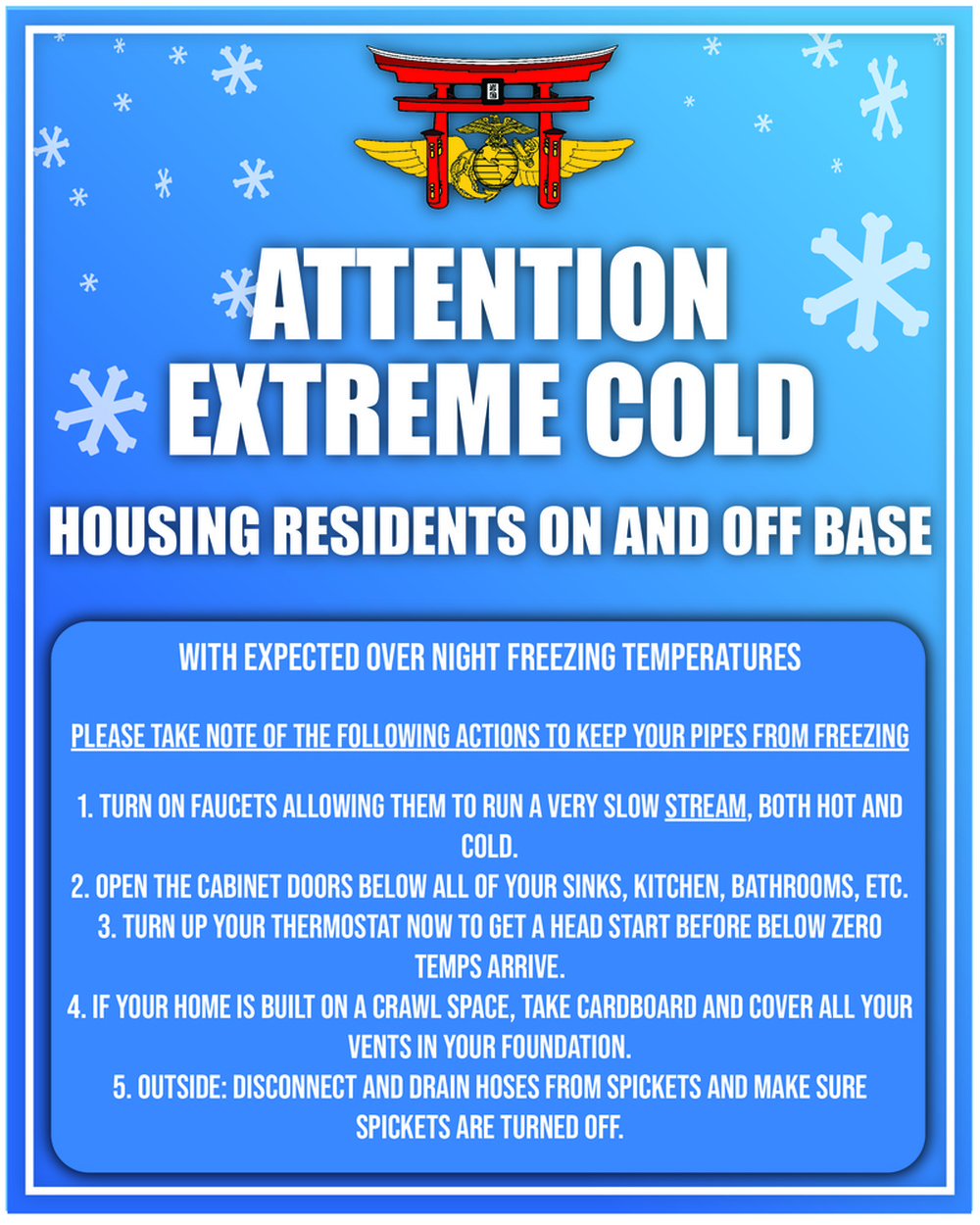 MCAS Iwakuni cold weather information