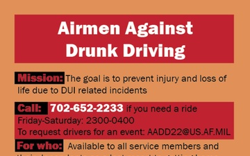 Airmen Against Drunk Driving Flyer